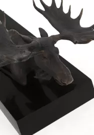 Авторская скульптура из бронзы "Переправа" (лоси)