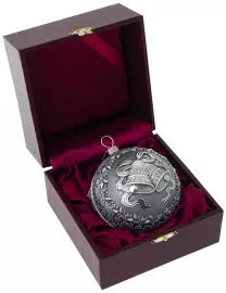 Silver Christmas tree ball "Bells"