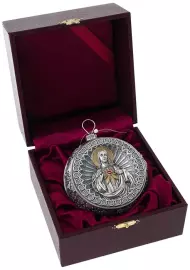 Silver Christmas ball "Savior"