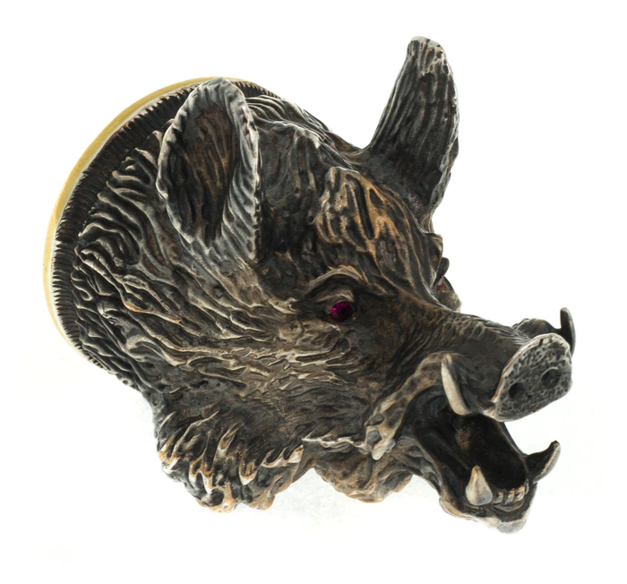 The "Boar" cup made of bronze with gilding