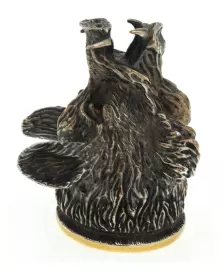 Чарка "Кабан" из бронзы с золочением