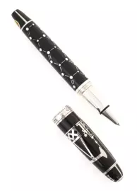 Roller handle "Oil" silver with diamonds