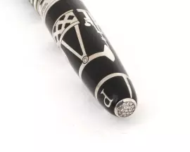 Roller handle "Oil" silver with diamonds
