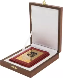 Кожаная обложка на паспорт "Герб РФ"