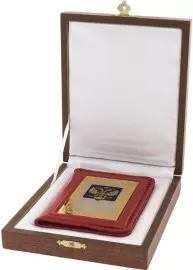 Кожаная обложка на паспорт "Герб РФ"