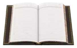 Ежедневник в кожаном переплете с тиснением "Герб Прокуратуры" коричневый