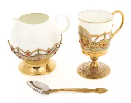 Кофейный сервиз "Боярыня" на 2 персоны, Златоуст