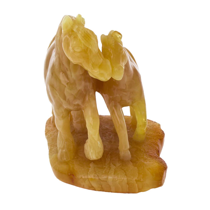 Amber statuette "Horses"