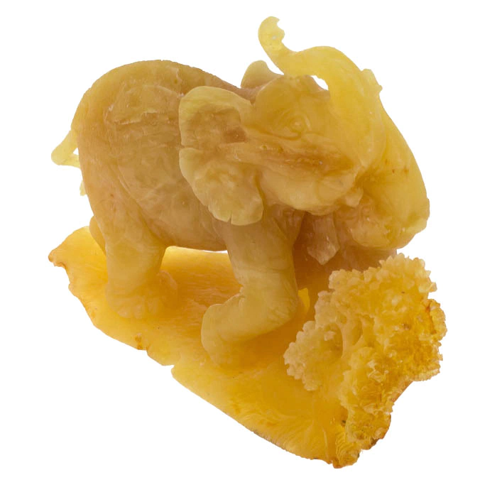 Amber statuette "Elephant and baby Elephant"