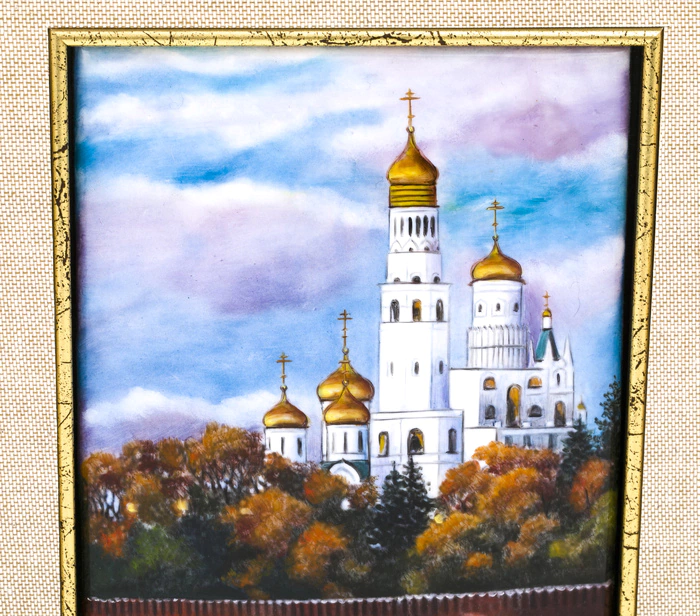 Panel-polyptych "Kremlin. The Bell Tower of Ivan the Great" (finift)
