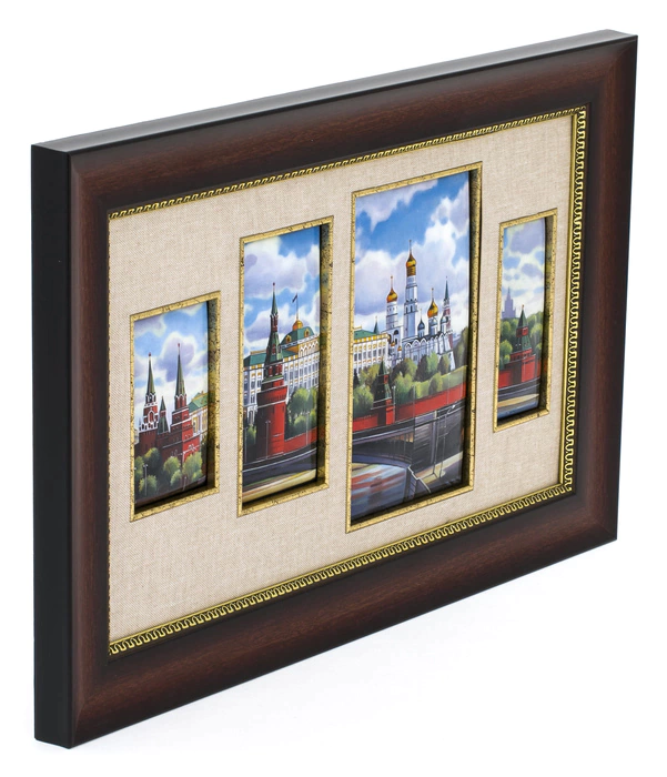 Panel-polyptych "Kremlin. House of Soviets" (finift)