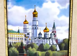 Panel-polyptych "Kremlin. House of Soviets" (finift)