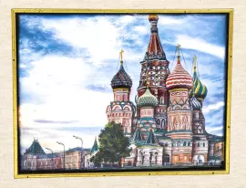 Gift panel "St. Basil's Cathedral" (finift)