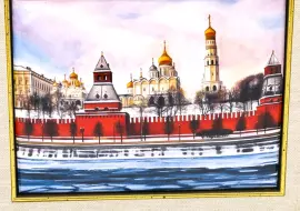 Gift panel "Kremlin embankment. Spring" (finish)