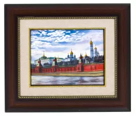 Панно подарочное "Кремль. Дом советов" финифть