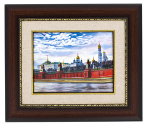 The panel is a gift "Kremlin. House of Soviets" (finift)