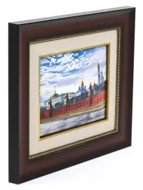 Панно подарочное "Кремль. Дом советов" финифть