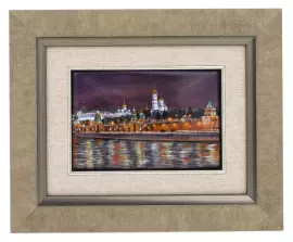 Панно падорочное "Кремль. Ночь" финифть