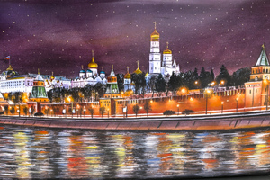 Padorochnoe panel "The Kremlin. Night" (finish)