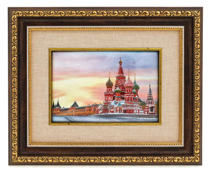 Gift panel "Red Square. St. Basil's Cathedral" (finift)