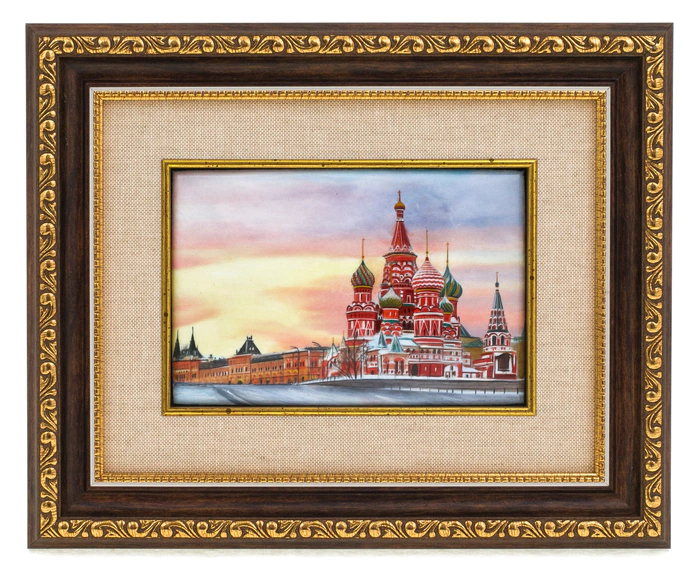 Gift panel "Red Square. St. Basil's Cathedral" (finift)
