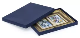 Панно-диптих "Цветы. Астры" финифть