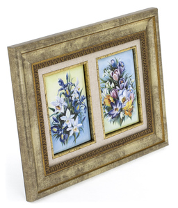 Panel-diptych "Flowers. Asters" (finish)