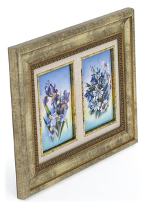 Panel-diptych "Flowers. Irises" (finish)