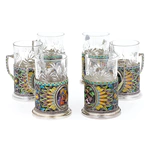 A set of "Firebird" cup holders for 6 people (finish)
