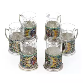 A set of "Firebird" cup holders for 6 people (finish)