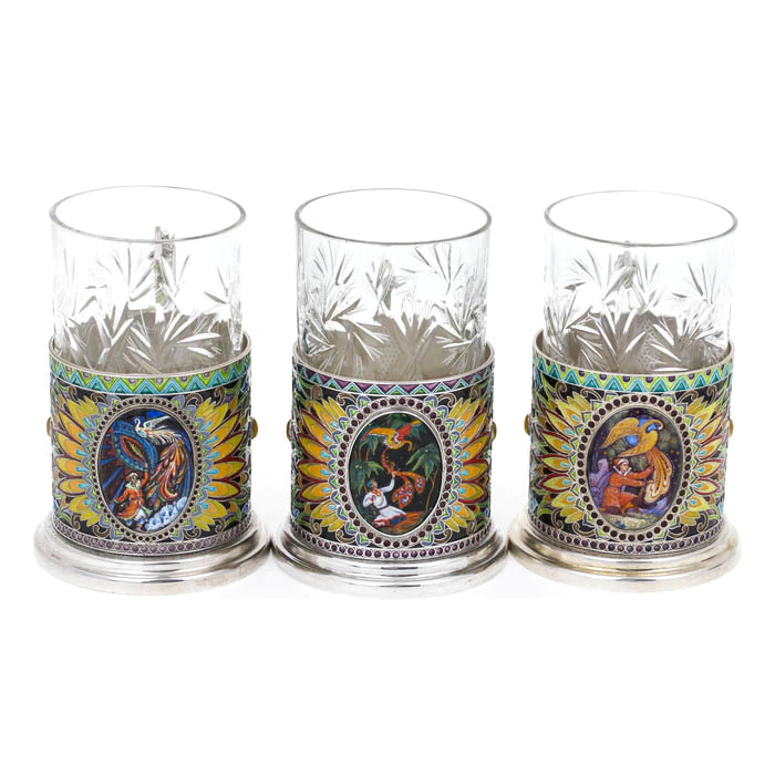 A set of "Firebird" cup holders for 6 people (finish)