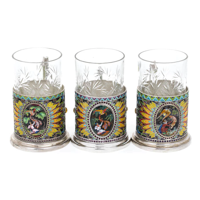 A set of "Firebird" cup holders for 6 people (finish)
