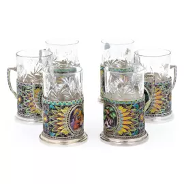 A set of "Firebird" cup holders for 6 people (finish)