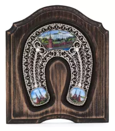 Сувенир "Подкова. Красная площадь" финифть