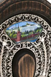 Сувенир "Подкова. Красная площадь" финифть