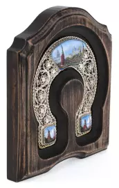 Сувенир "Подкова. Кремлевская набережная" финифть