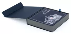 Подарочный набор с книгой и панно "Зимняя тишина" финифть