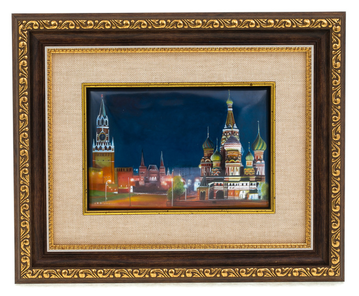 The panel "The Kremlin. Red Square" (finift)