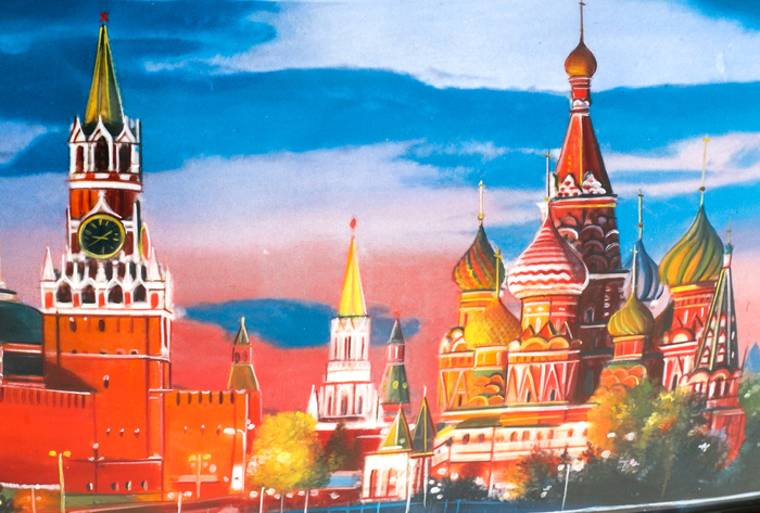 Panel "Sunset over Red Square" (finish)