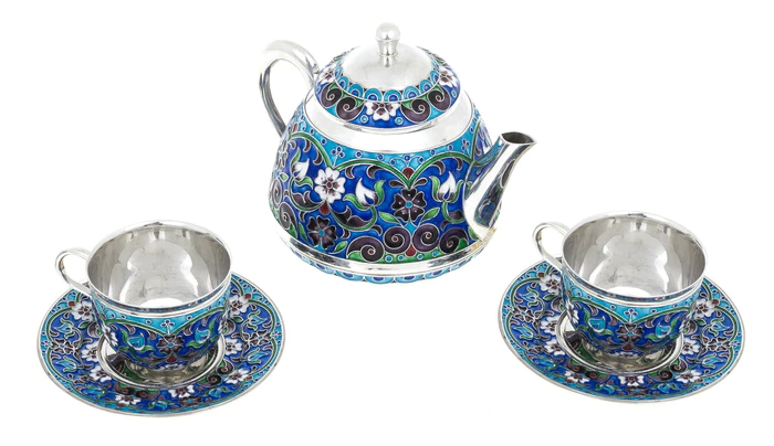 Teapot and 2 tea pairs "Tenderness" (finish)