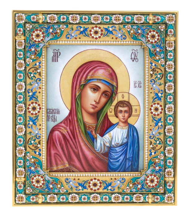 Icon of the Kazan Mother of God (finift)