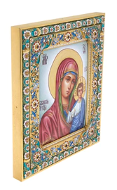 Icon of the Kazan Mother of God (finift)