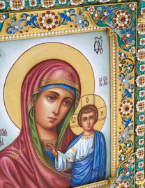 Icon of the Kazan Mother of God (finift)