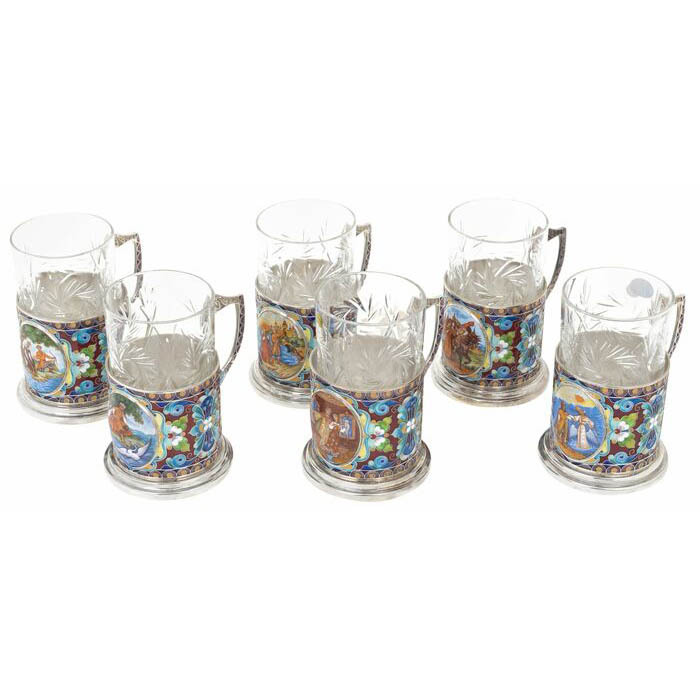 Set of cup holders "Fairy Tale" for 6 persons (finish)