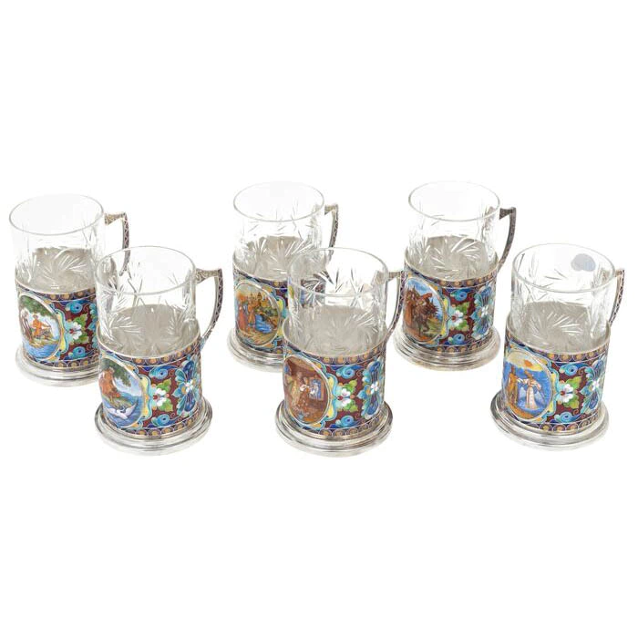 Set of cup holders "Fairy Tale" for 6 persons (finish)