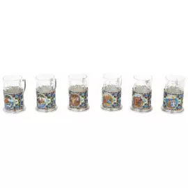 Set of cup holders "Fairy Tale" for 6 persons (finish)