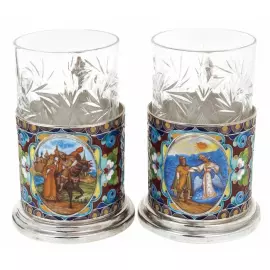 Set of cup holders "Fairy Tale" for 6 persons (finish)