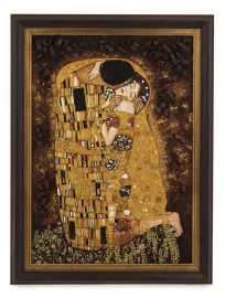 Картина из янтаря "Поцелуй"