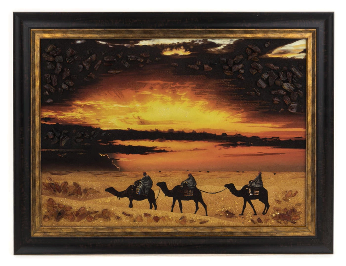 Amber painting "Caravan"