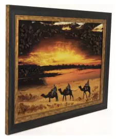 Картина из янтаря "Караван"